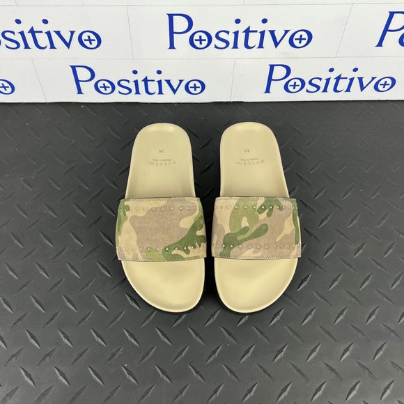 Buscemi Womens Slide Camou Suede Sandals US 6 EU 36 - Picture 2 of 6